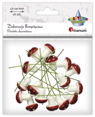 Titanum Ozdoba styropianowa Titanum Craft-Fun Series muchomor na druciku (92636)