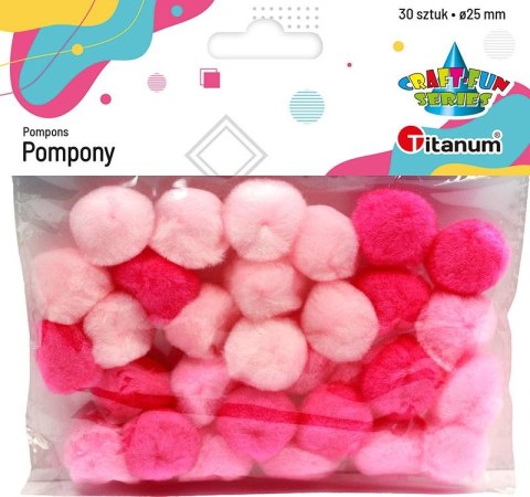 Titanum Pompony Titanum Craft-Fun Series różowe 30 szt (21006)