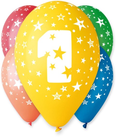 Godan Balon gumowy Godan Z NADRUKIEM 5 szt mix 300mm 12cal (GS110/1) Godan Balon gumowy Godan Z NADRUKIEM 5 szt mix 300mm 12cal (GS110/1)