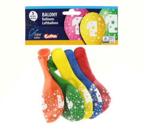 Godan Balon gumowy Godan Z NADRUKIEM 5 szt mix 300mm 12cal (GS110/1) Godan Balon gumowy Godan Z NADRUKIEM 5 szt mix 300mm 12cal (GS110/1)