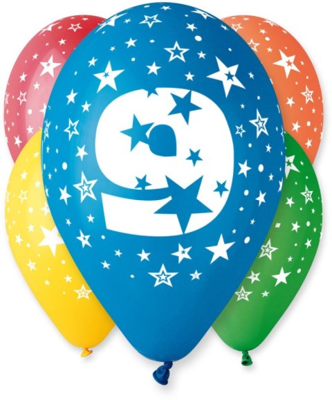 Godan Balon gumowy Godan Z NADRUKIEM 5 szt mix (GS110/9) Godan Balon gumowy Godan Z NADRUKIEM 5 szt mix (GS110/9)