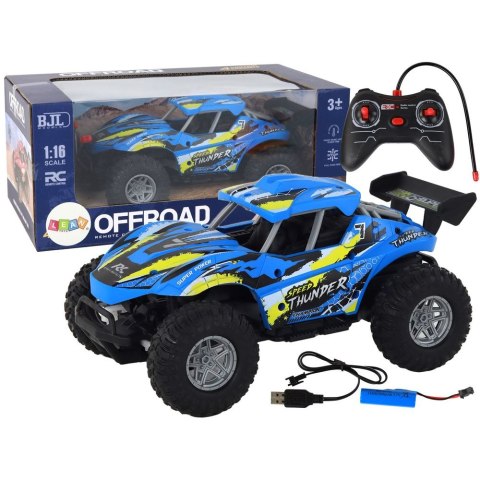 Lean Samochód Lean 1:16 Zdalnie Sterowane Off-Road Samochód Terenowy RC Niebieski (17361) Lean Samochód Lean 1:16 Zdalnie Sterowane Off-Road Samochód Terenowy RC Niebieski (17361)