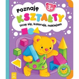 Aksjomat Książeczka edukacyjna Aksjomat Poznaję kształty. Uczę się, koloruję, naklejam. 3+