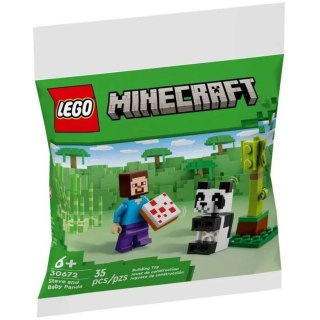 Lego Klocki konstrukcyjne Lego Minecraft Steve i mała panda (30672)