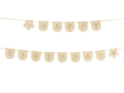 Partydeco Baner Partydeco filcowy Happy Birthday Girl, różowy, 3m (GRLF3)