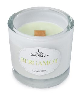 Pavoncella Świeczka ozdobna Pavoncella Bergamot biała 170g (5905711530936)