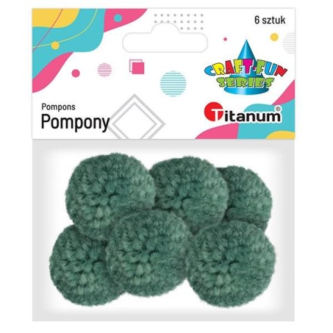 Titanum Pompony Titanum Craft-Fun Series pastelowe szmaragdowy 6 szt (DIY19308)