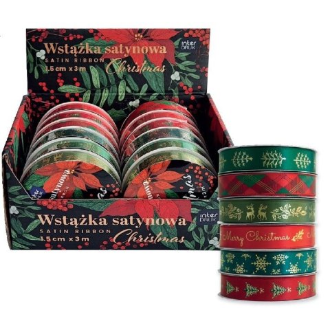 Interdruk Wstążka Interdruk CHRISTMAS 5902277354167x3 [mm x m] mix (3m SATYNOWA)