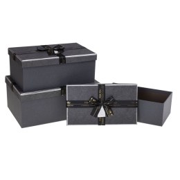 Rozette Pudełko na prezent Rozette (PUG-23243-PR BLACK set 3)