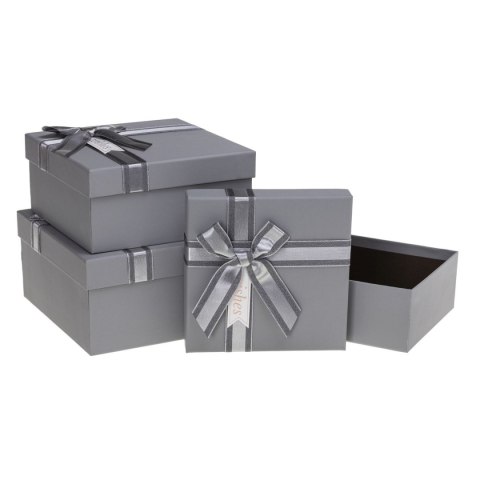 Rozette Pudełko na prezent Rozette PUG-24109-KW Silver set 3 pcs (5907354138029) Rozette Pudełko na prezent Rozette PUG-24109-KW Silver set 3 pcs (5907354138029)