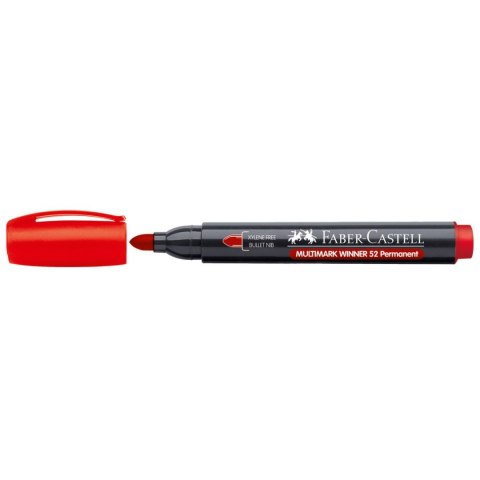 Faber Castell Marker permanentny Faber Castell czerwony okrągła końcówka Faber Castell Marker permanentny Faber Castell czerwony okrągła końcówka