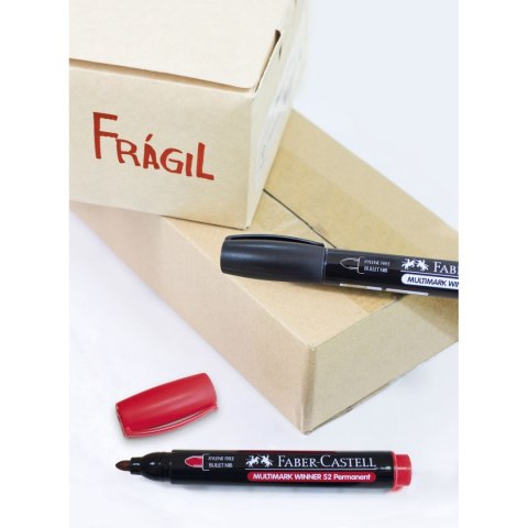 Faber Castell Marker permanentny Faber Castell czerwony okrągła końcówka Faber Castell Marker permanentny Faber Castell czerwony okrągła końcówka