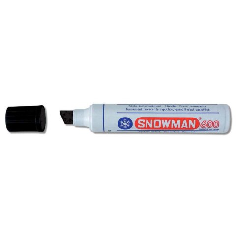 Snowman Marker permanentny Snowman Jumbo czarny, czarny 2-1.1mm ścięta końcówka