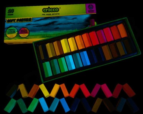 Cricco Pastele suche Cricco kwadratowe, 24 kolory 24 kol. (CR491K24) Cricco Pastele suche Cricco kwadratowe, 24 kolory 24 kol. (CR491K24)
