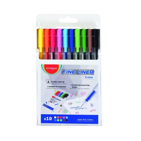 Keyroad Cienkopis Keyroad 0,4mm 10kol. (KR972463)