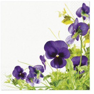 Paw Serwetki Paw Tete Pansies Frame mix nadruk bibuła [mm:] 330x330 (TL121900)