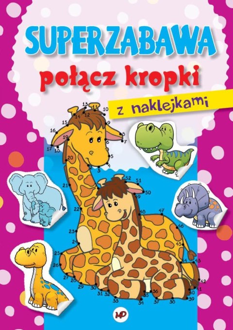 Kolorowanka Superzabawa.Połącz kropki z żyrafami Kolorowanka Superzabawa.Połącz kropki z żyrafami