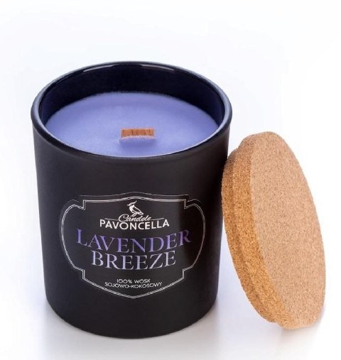 Pavoncella Świeczka ozdobna Pavoncella Classico Lavender Breeze czarna 135 g (5905711530080)