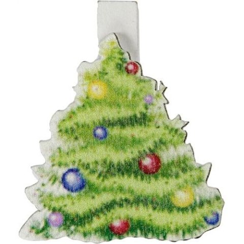 Titanum Ozdoba drewniana Titanum Craft-Fun Series klamerki XMAS choinki (AQE19118-4)