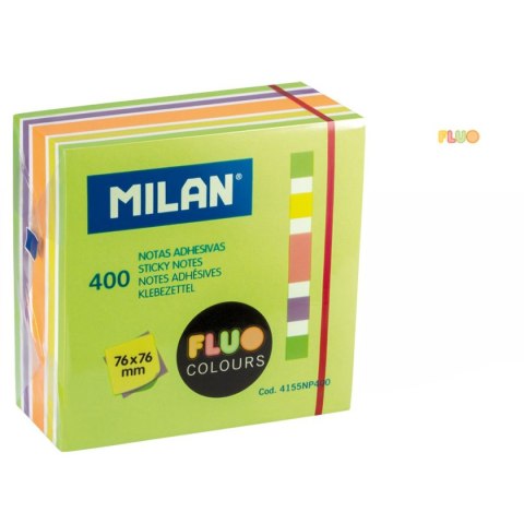 Milan Notes samoprzylepny Milan F mix fluo 400k [mm:] 76x76 (4155NP400)