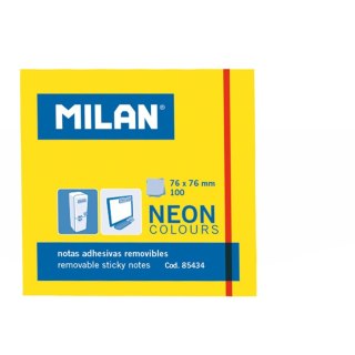 Milan Notes samoprzylepny Milan Neon żółty 100k [mm:] 10x76 (85434)