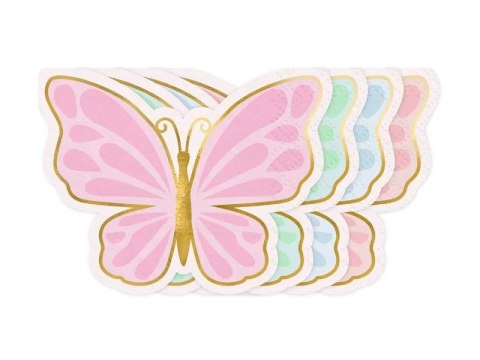Partydeco Serwetki Motyl, mix, 16x12 cm mix nadruk papier Partydeco (SPK39)