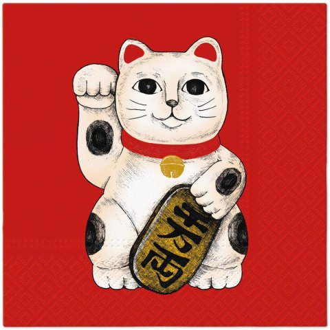 Paw Serwetki Paw Lunch Maneki Neko mix nadruk bibuła [mm:] 330x330 (SDL147100)