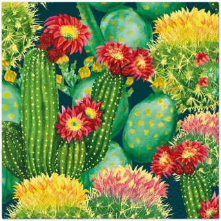 Paw Serwetki Paw Lunch Vibrant Cacti mix nadruk bibuła [mm:] 330x330 (SDL147600)