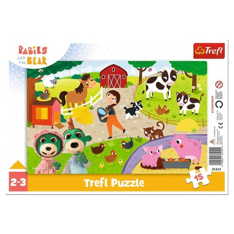 Trefl Puzzle Trefl Urocze bobaski 15 el. (31414)