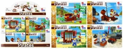 Alleblox Klocki plastikowe Alleblox 55-66 elementów Pirat (525168)