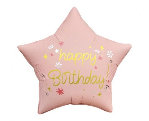 Godan Balon foliowy Godan Happy Birthday, gwiazda matowa j. różowa 18cal (FG-GHMR) Godan Balon foliowy Godan Happy Birthday, gwiazda matowa j. różowa 18cal (FG-GHMR)