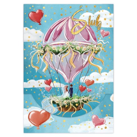 Henry Kartka składana Henry Karnet B6 ślub balon B6 Henry Kartka składana Henry Karnet B6 ślub balon B6