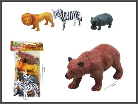 Hipo Figurka Hipo Zwierzęta dzikie 4 szt 12-14cm (H13808)