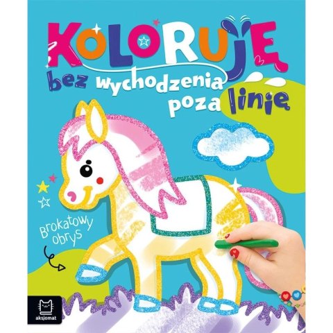 Książka dla dzieci Brokatowy obrys. Z konikiem Książka dla dzieci Brokatowy obrys. Z konikiem