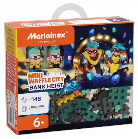 Marioinex Klocki konstrukcyjne Marioinex Mini Waffle City 148 elementów napad na bank