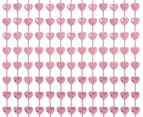 Godan Dekoracja Kurtyna Serca z nadrukiem, liliowa, 100x200 cm Godan (SH-KSNL)