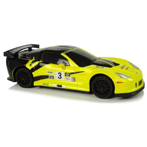 Lean Samochód Lean R/C 1:24 Corvette Żółte C6.R 2.4 G Światła (9734)