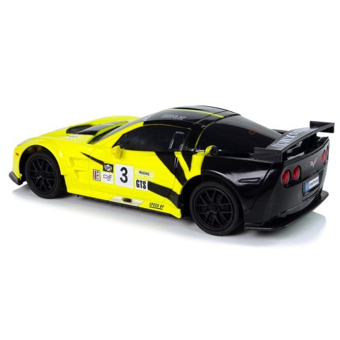Lean Samochód Lean R/C 1:24 Corvette Żółte C6.R 2.4 G Światła (9734)