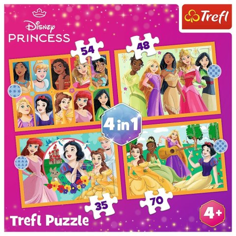 Trefl Puzzle Trefl Disney Princess Bajkowe historie 4w1 el. (34651)