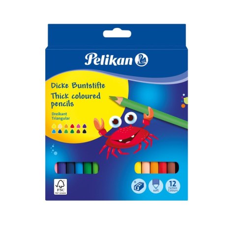 Pelikan Kredki ołówkowe Jumbo 700160 12 kol. Pelikan (300001182)
