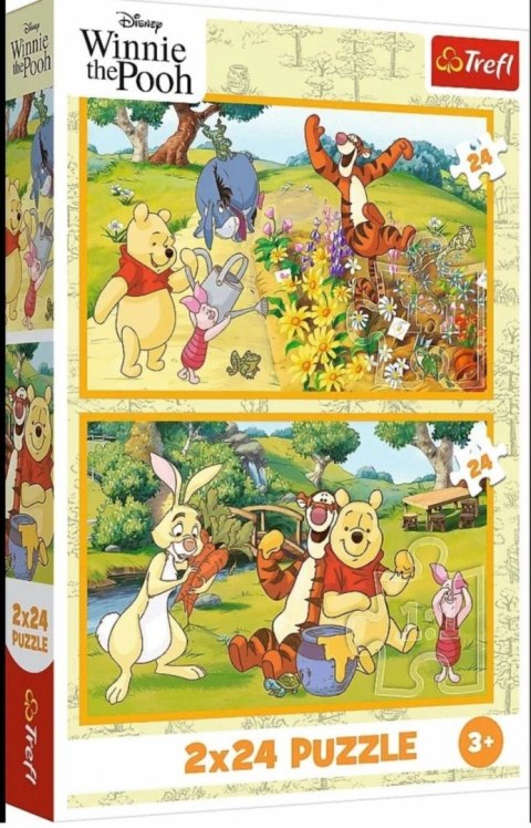 Trefl Puzzle Trefl Kubuś Puchatek Dzień w ogrodzie 2x24 el. (34436)