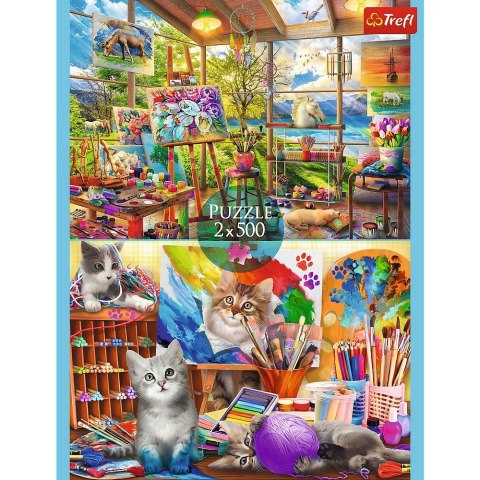 Trefl Puzzle Trefl Sztuka malowania 2x500 el. (37530)