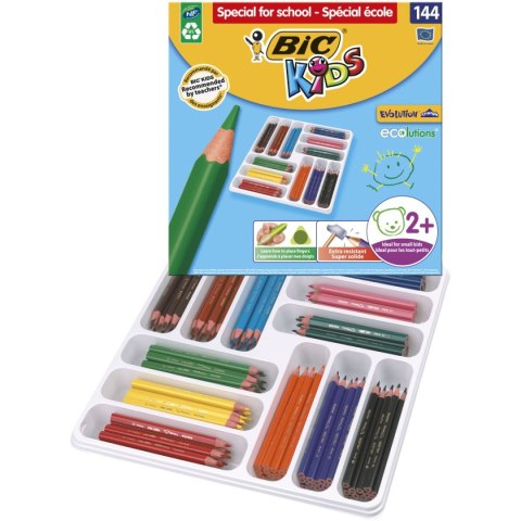 Bic Kids Kredki ołówkowe Bic Kids Evolution Triangle 144szt 12 kol. (887831)