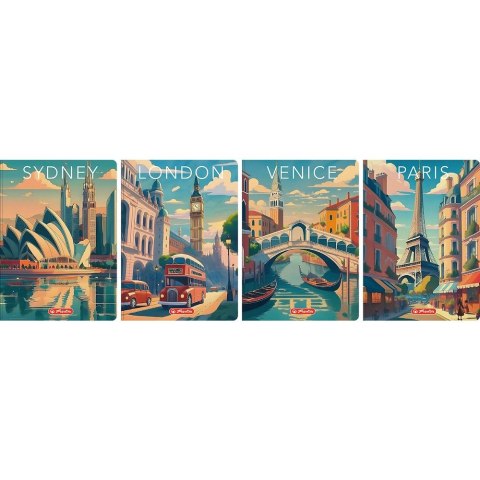 Herlitz Brulion Herlitz Retro City A5 96k. 70g krata (400196840) Herlitz Brulion Herlitz Retro City A5 96k. 70g krata (400196840)