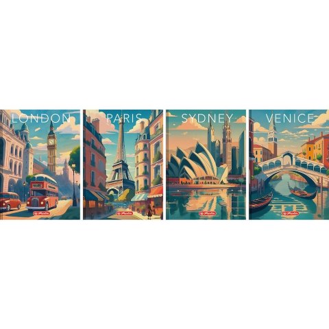 Herlitz Brulion Herlitz Retro City B5 160k. 70g krata (400196853) Herlitz Brulion Herlitz Retro City B5 160k. 70g krata (400196853)