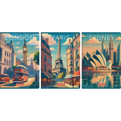 Herlitz Zeszyt Herlitz Retro City A4 96k. 70g linia (400196849) Herlitz Zeszyt Herlitz Retro City A4 96k. 70g linia (400196849)