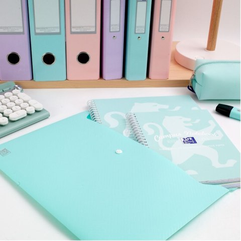 Oxford Teczka plastikowa na zatrzask Urban kopertowa pastel A4 mix 300 mic. Oxford (400187613)