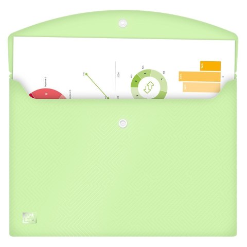 Oxford Teczka plastikowa na zatrzask Urban kopertowa pastel A4 mix 300 mic. Oxford (400187613)