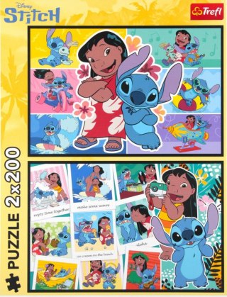 Trefl Puzzle Trefl Stitch Wesołe życie Stitcha 2x200 el. (13334)