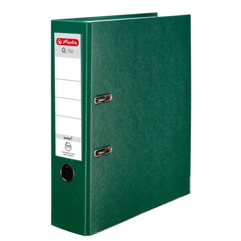 Herlitz Segregator dźwigniowy Q. file Standard 0011167434 A4 80mm zielony Herlitz (300003086)